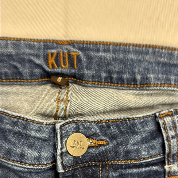 Kut from the Kloth Blue Boyfriend Jeans with Rolled Hems - Picture 6 of 8